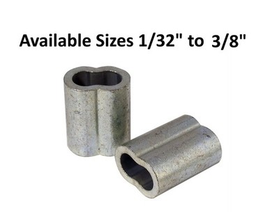 Zinc plated Copper Sleeves Clip Crimps for Cable Snare Wire Swage Line 