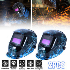 2xTrue Color Solar Powered Auto Darkening Welding Hood Helmet for TIG MIG ARC