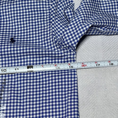 NEW Polo Ralph Lauren Blue Gingham Natural Stretch Button Down Boys Small 8 NWT - Picture 10 of 14