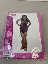 NATIVE AMERICAN INDIAN PRINCESS GIRL HALLOWEEN COSTUME TWEEN SIZE X-LARGE 12-14
