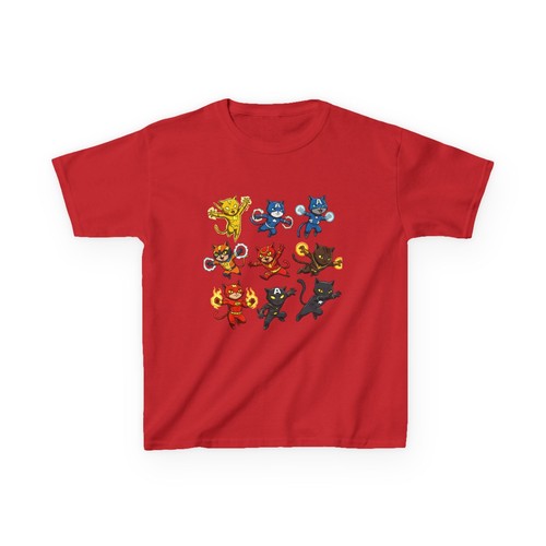 Playful Cat Themed Kids Tee, Cute Animal Shirt for Boys and Girls, Perfect Gift - Picture 42 of 49