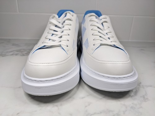 Mens LV Louis Vuitton Beverly Hills Sneakers Shoes UK 8 US 9 White Blue - Foto 4 di 8