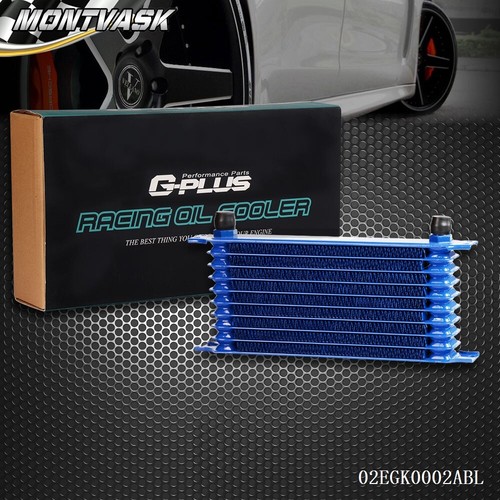 Universal 10 Row AN10 Aluminum Transmission Engine 10AN Oil Cooler Blue