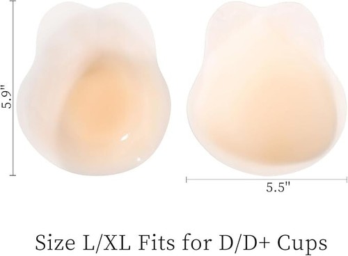 Ultra Thin Adhesive Bra Added Lift Nipple Covers Invisible Strapless Backless Si - Picture 3 of 6