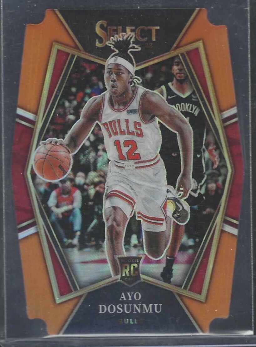 AYO DOSUNMU 2021-22 PANINI SELECT PREMIER LEVEL ORANGE PRIZM DIE CUT RC #D 45/65