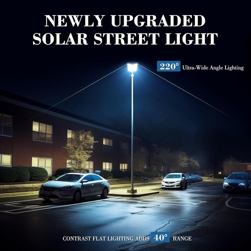 990000000000LM 3000W Watts Commercial Solar Street Light Parking Lot Road Lamp - Picture 2 of 11