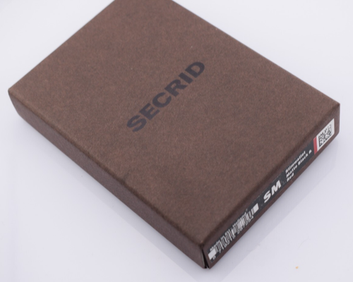 Secrid SM Slim Wallet Matte Black & Red Stitching - Picture 3 of 3