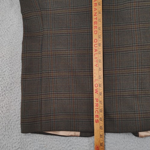 CHAPS Ralph Lauren Blazer 40R Brown Plaid 100% Wool Lined Suit Jacket Sport Coat - Picture 14 of 22