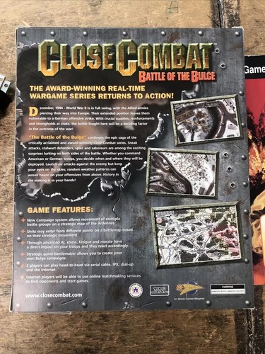 NEW Close Combat: Battle of the Bulge (PC, 1999) Big Box Windows 95/98 w book - Picture 5 of 6