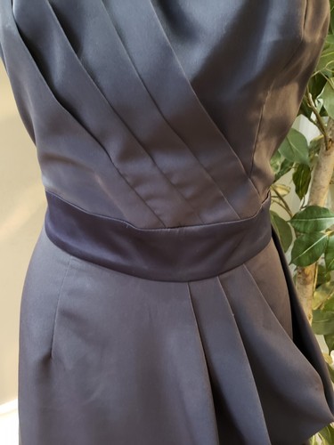 The Limited Women's Navy Blue One Shoulder Knee Length Cocktail Dress 4 - Picture 3 of 12