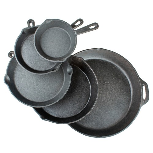 WFS™ Cast Iron Skillets | Pre-seasoned, 5 Sizes - BRAND NEW! - Picture 1 of 56