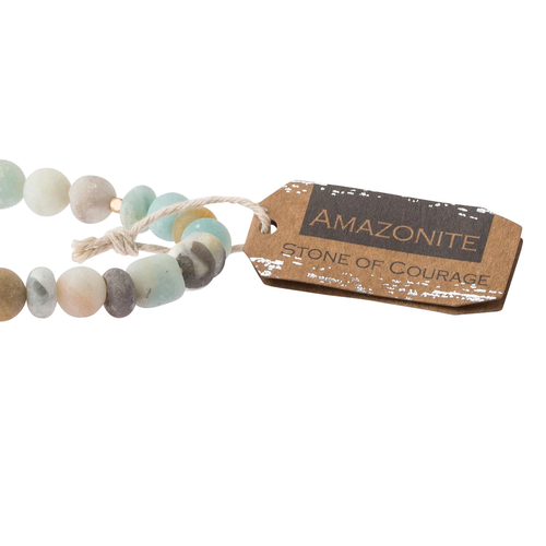 Bracciale Impilabile Scout Curato Indossa AMAZONITE STONE GIOIELLI SS004 - Foto 2 di 3