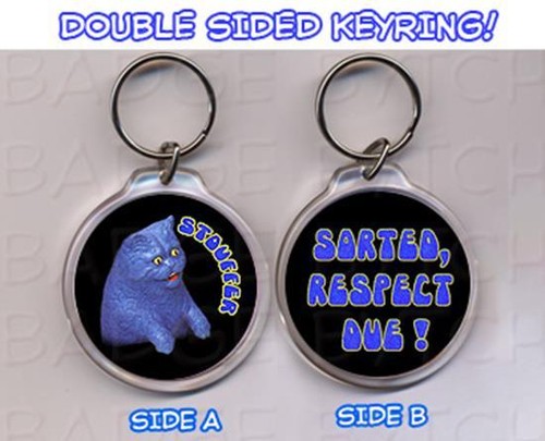 STOUFFER THE CAT round keyring - DOUBLE SIDED! - Bild 2 von 3