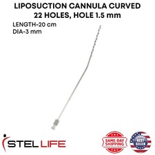 Liposuction Cannulas 22 Holes Hole 1.5mm Curved 20 cm Cosmetic Surgery Tools