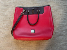 Dooney & Bourke Women's Handbag Large Red with Brown Accents