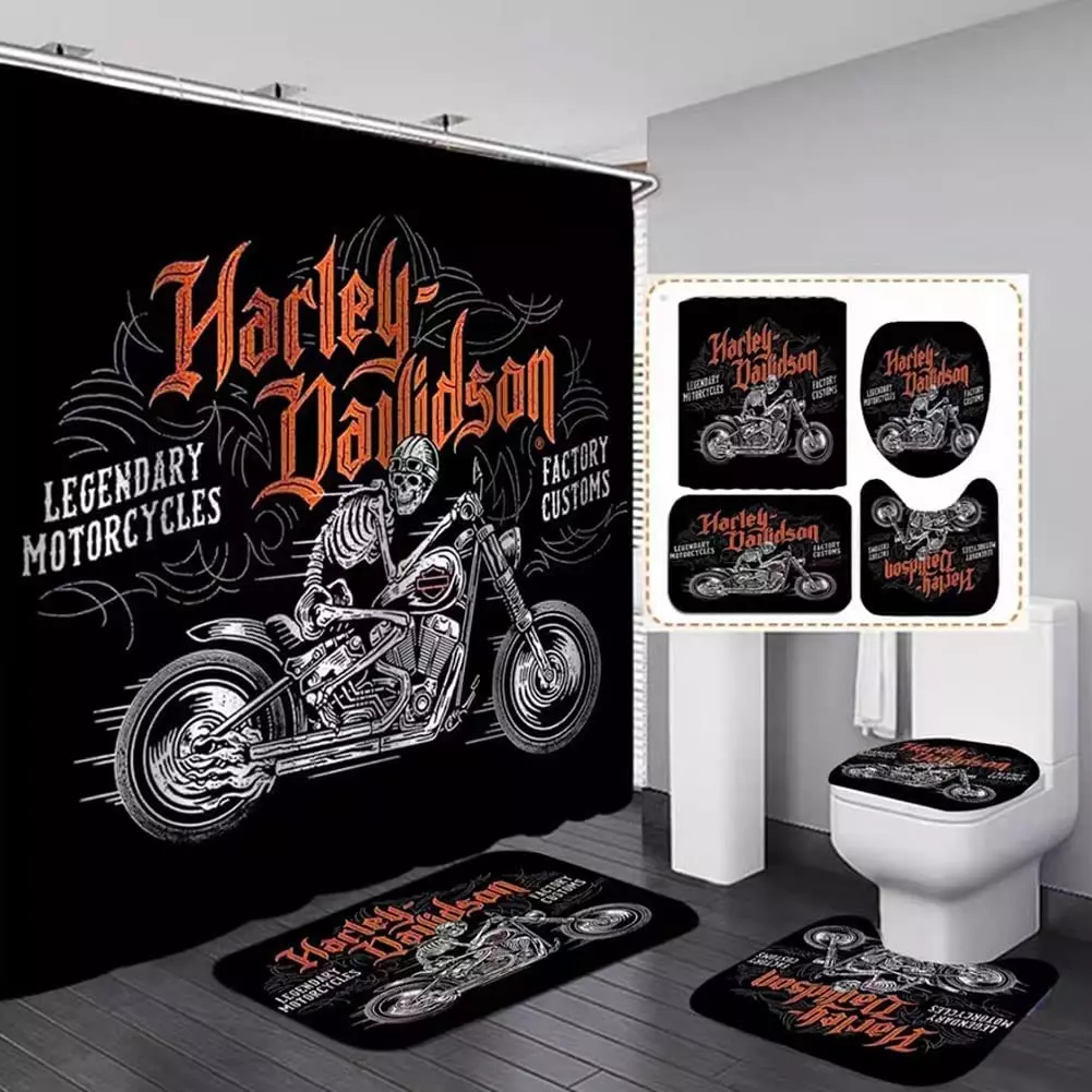 Harley davidson shower curtain deals
