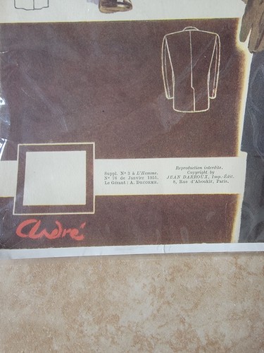 L' HOMME ETE 1951 Vintage Menswear Print Jean Darroux  - Picture 5 of 9