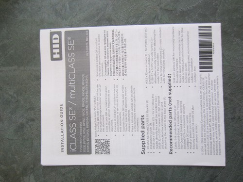 Lector de interruptor de pared HID 920PTNNEK00000 multiCLASS RP40 - negro... - Imagen 8 de 10