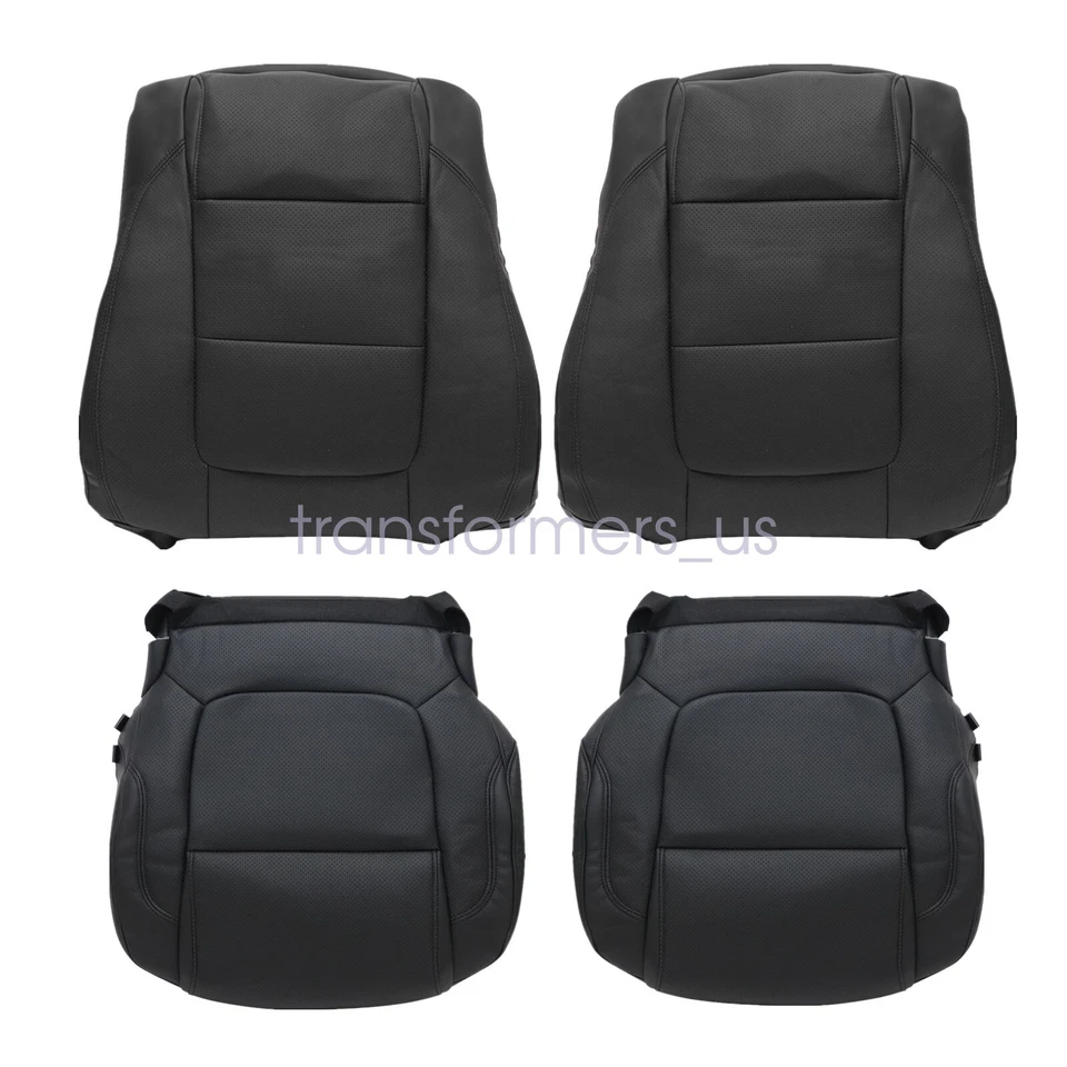 For 2011-2015 Ford Explorer Limited Driver Passenger Bottom Top Seat Cover Black - Image 2 of 4
