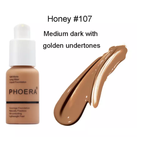 PHOERA® Liquid Matte Flawless Long Lasting Full Coverage Foundation Concealer UK - Picture 11 of 32