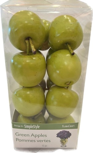 Design It Simple Decorative Fruit 15 Mini Green Apples￼ Floracraft RS9801 - Picture 1 of 6