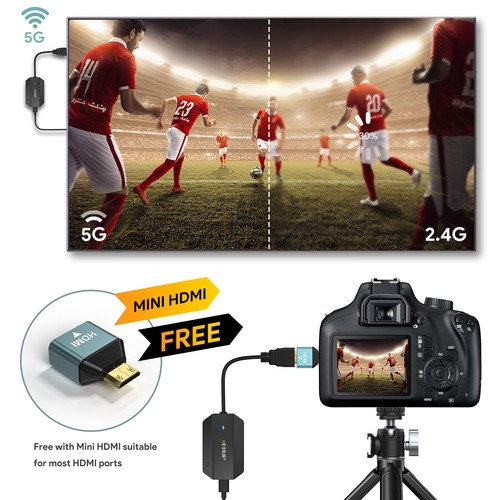 HDMI Transmetteur Sans Fil Récepteur PC TV DSLR 1080P 60Hz Vidéo Extender Adaptateur - Photo 9/10