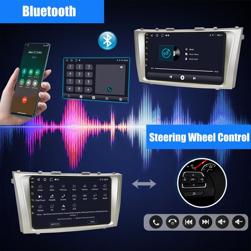 Android 14 Apple CarPlay For Toyota Camry 2007-2011 Car Stereo Radio GPS Navi - Picture 9 of 13