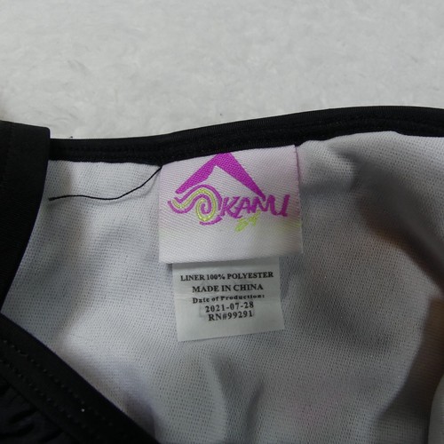 Kanu Surf Swimsuit Girls 10 Black Floral One Piece Ruffle 6549 - Picture 3 of 12