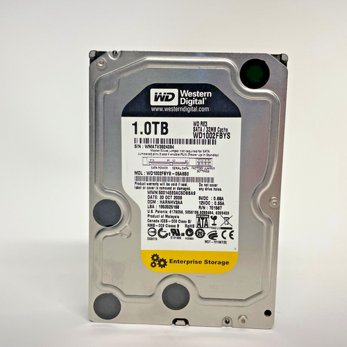 WD WD1002FBYS 1TB 3.5" SATA HDD 7200RPM 32MB Cache RE3 Enterprise Hard Drive - Afbeelding 1 van 6