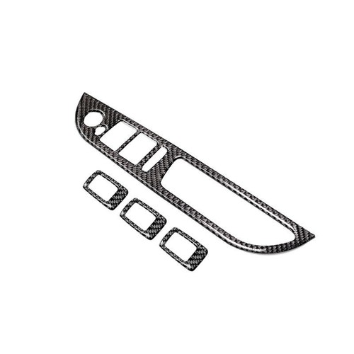 RHD Carbon Fiber Power Window Switch Cover Trim Accessories For BMW 5 Series E60 - Picture 2 of 6