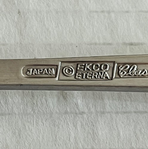 Ekco Eterna Stainless Japan Classic Crest Teaspoon Oval Soup Spoon Dinner Fork - Picture 5 of 6