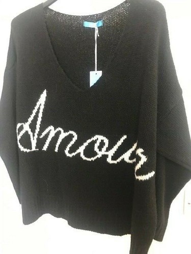 NEW BILLI "AMOUR" SOFT OVERSIZED LAGENLOOK SWEATER JUMPER PULLOVER TOP 10 - 14 - Picture 8 of 8