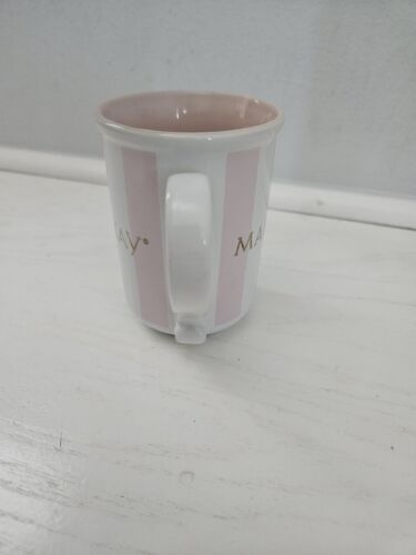 Mary Kay Pink & White Striped Gold Logo Coffee Tea Mug Cup - Picture 4 of 6