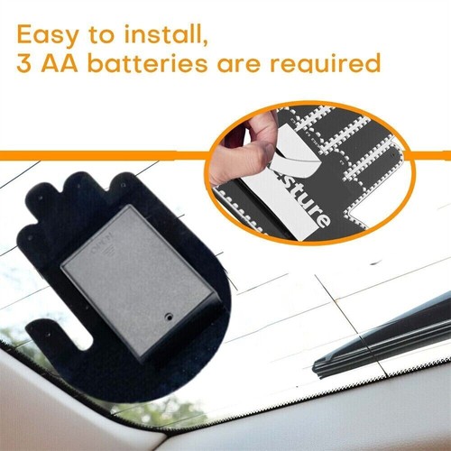 Funny Middle Finger Car Light Amber LED Hand Light with Remote Control Xmas Gift - Picture 15 of 21