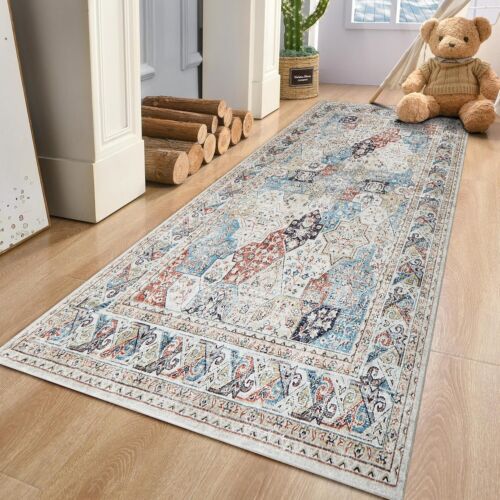 Long Hallway Runner Rug Bedroom Carpet Non Slip Washable Rugs Kitchen Floor Mats - Picture 2 of 54