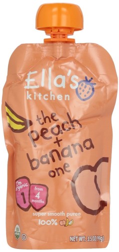 Ellas Kitchen Stage 1 Peaches & Bananas 120g-7 Pack - Picture 1 of 3