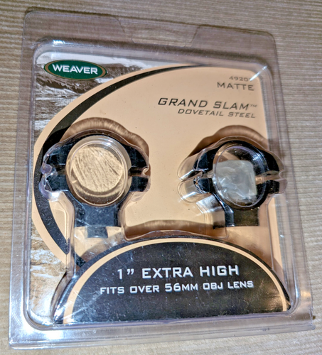 Weaver Grand Slam Dovetail Rings 1", X-High, Matte 49207