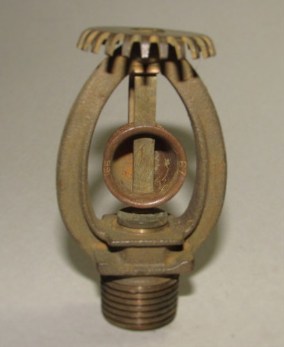 Vintage Grinnell DURASPEED C Brass Fire Sprinkler Head SSU-2 UPRIGHT SPRINKLER - Picture 2 of 4