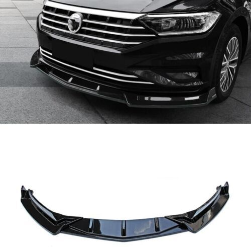 Glossy black Front Bumper Lip Spoiler Splitter 3pcs For  Jetta Mk7 2019-2021 - Picture 1 of 12