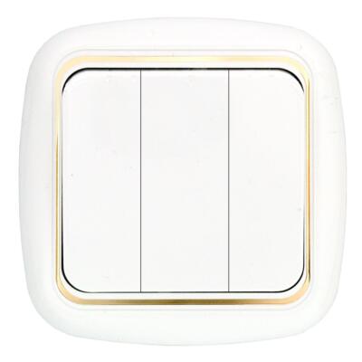 Dreifach Schalter Unterputz Lichtschalter 6A serie Harmony-Lux