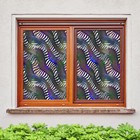 3D Curve lines B713 Window Film Print Sticker Cling Stained Glass UV Block Sin
