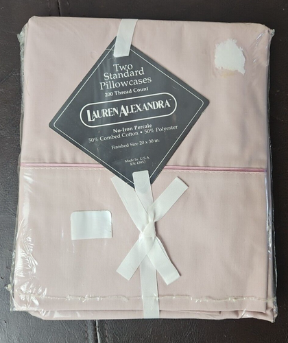 Lauren Alexandra komplettes flaches Laken & 2 Kissenbezüge 200 Fadenzahl - rosa - neu - Bild 4 von 7