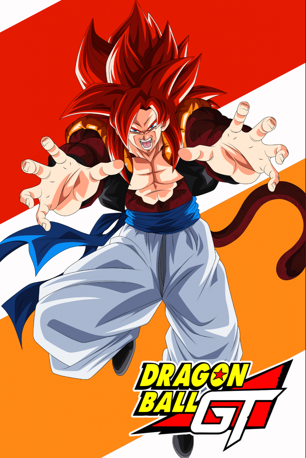 Dragon Ball GT Poster Goku Vegeta Fusion Gogeta SSJ4 18inx12in