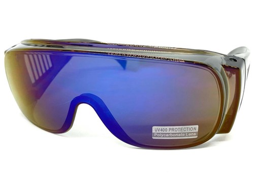 GAFAS DE SOL DE SEGURIDAD DE CONDUCCIÓN ENVOLVENTES DE GRAN TAMAÑO Ajuste sobre gafas RX lentes púrpuras - Imagen 2 de 6