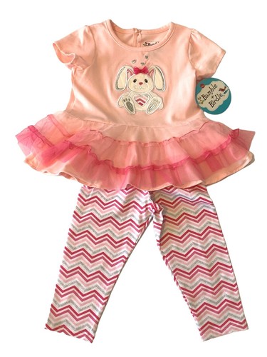 Bumble And Birdie Toddler Short Sleeve Sweet Tutu Legging Set Size 12 MONTHS - Picture 3 of 12