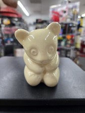 Vintage Ceramic Cream White Bear Nursery Planter 4"