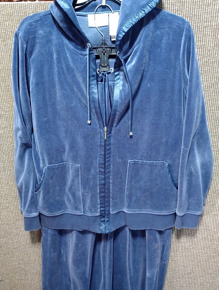 Conjunto de chaqueta y pantalón con capucha y cremallera Liz Claiborne talla L Foto 3 de 4