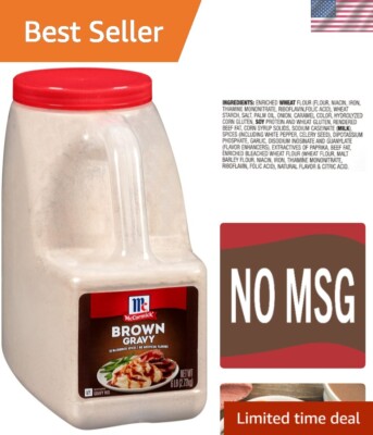 Deliciously Smooth 6 lb Brown Gravy Mix - Ideal for Roasts & Casseroles