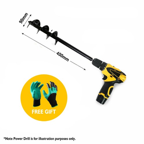 Garden Auger Power Earth Spiral Drill Bit Planter Post Hole Digger 100X300/600mm - Bild 13 von 17