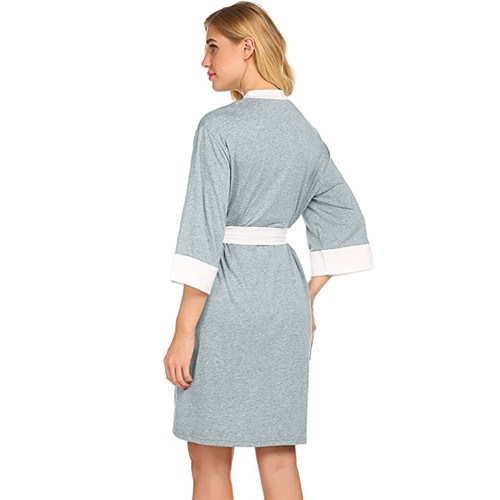 Maternity Nursing Robe Delivery Nightgowns Hospital Breastfeeding Gown - Picture 7 of 33